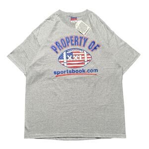 Vintage 90s Champion Sportsbook.com Promo T Shirt XL Sports Bet NBA NFL